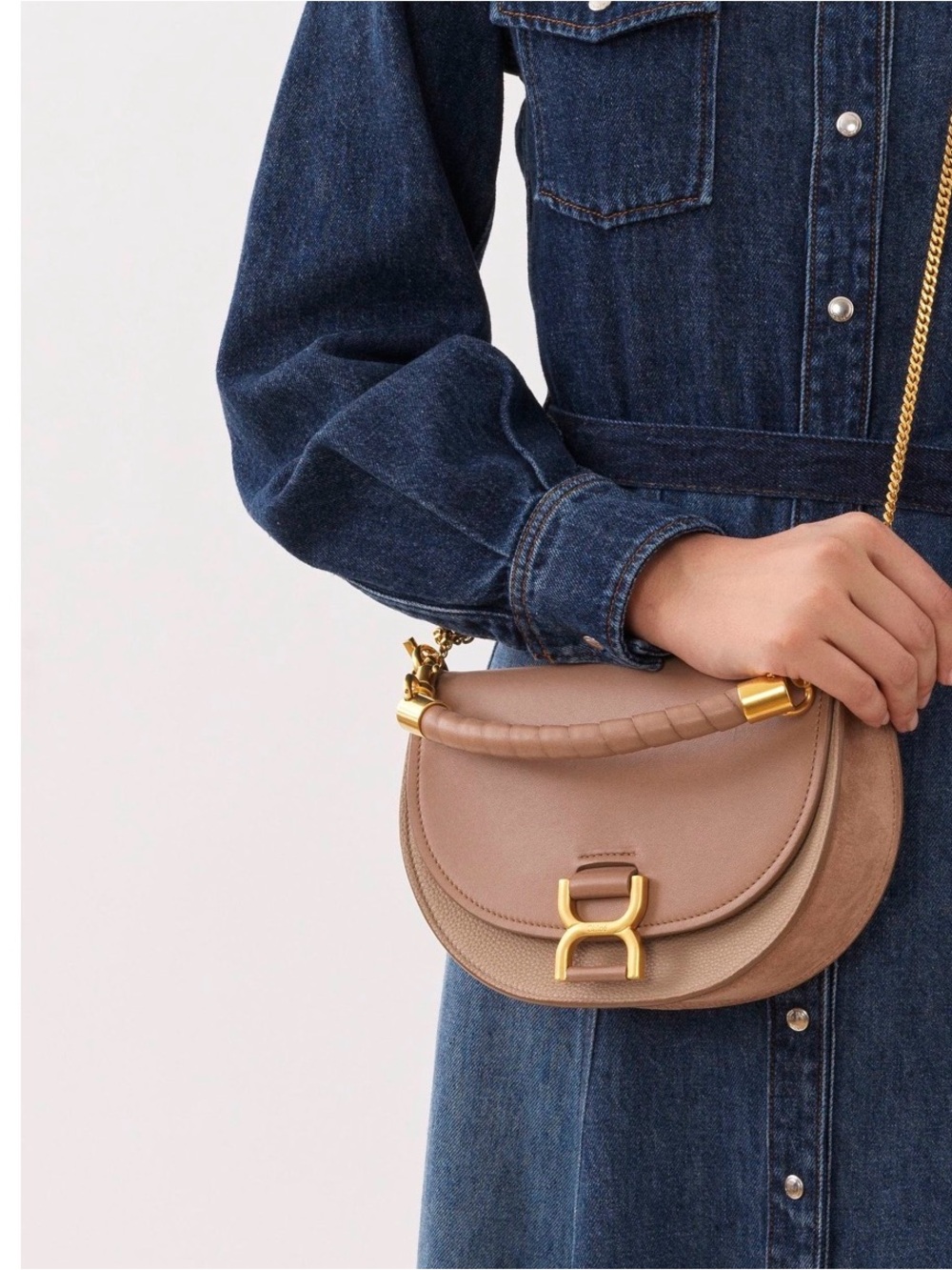 Chloe Marcie Chain Flap Hobo Bag